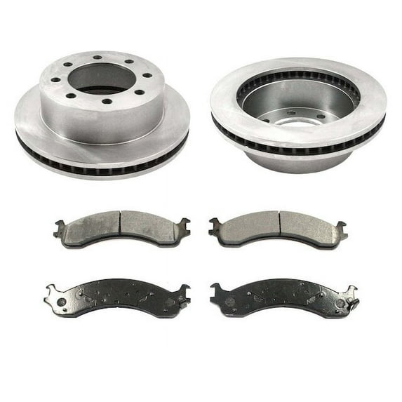 Front Brake Pad and Rotor Kit - Compatible with 2000 - 2002 Dodge Ram 2500 2001