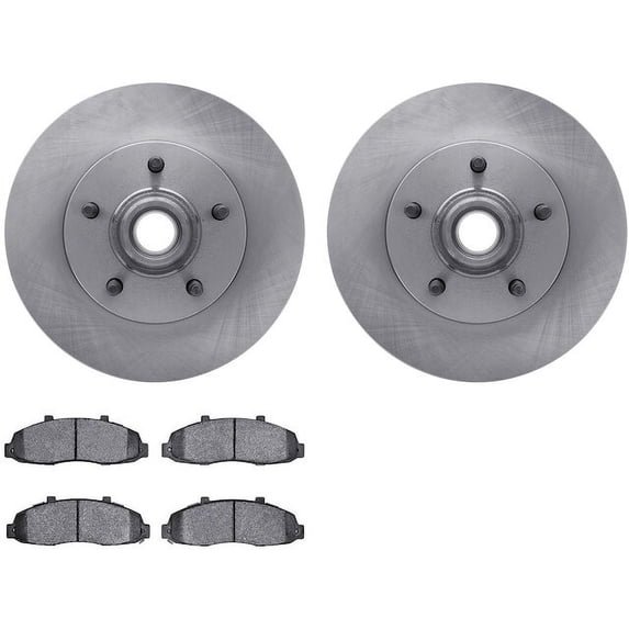 Front Brake Pad and Rotor Kit - Compatible with 2000 - 2003 Ford F-150 - Dynamic Friction