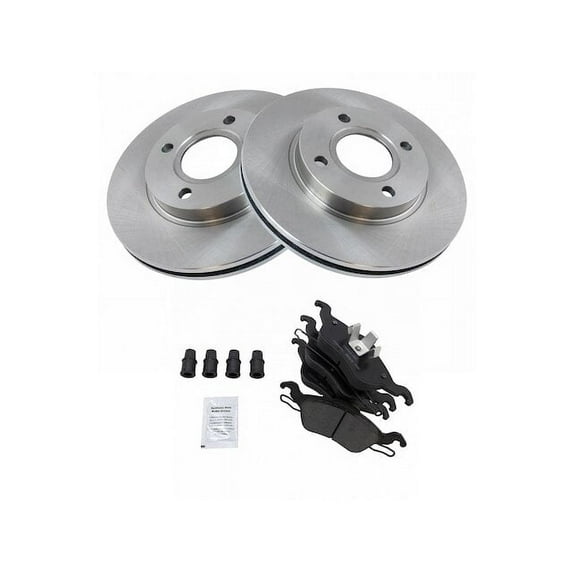 Front Brake Pad and Rotor Kit - Compatible with 2000 - 2004 Ford Focus 2001 2002 2003