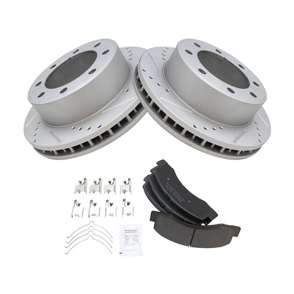 Front Brake Pad and Rotor Kit - Compatible with 2000 - 2005 Ford Excursion 4WD 2001 2002 2003 2004