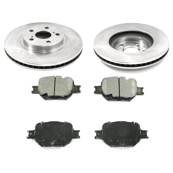 Front Brake Pad and Rotor Kit - Compatible with 2000 - 2005 Toyota Celica GTS 2001 2002 2003 2004