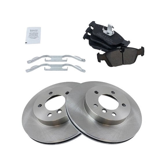 Front Brake Pad and Rotor Kit - Compatible with 2001 - 2002 BMW Z3 3.0L 6-Cylinder