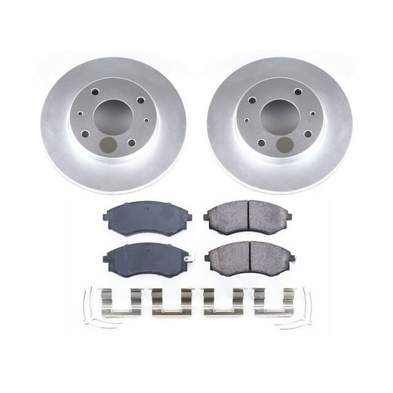Front Brake Pad and Rotor Kit - Compatible with 2001 - 2002 Kia Optima
