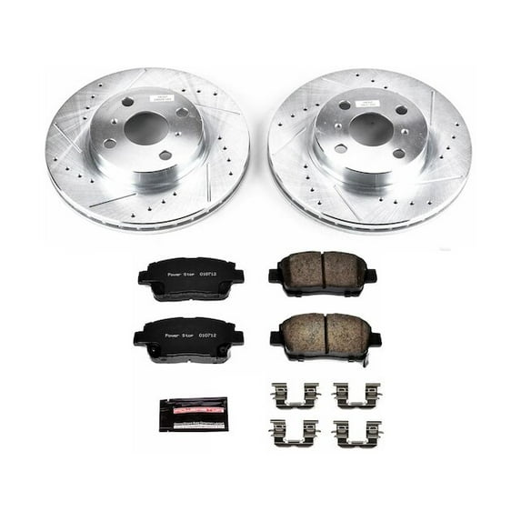 Front Brake Pad and Rotor Kit - Compatible with 2001 - 2003 Toyota Prius 2002