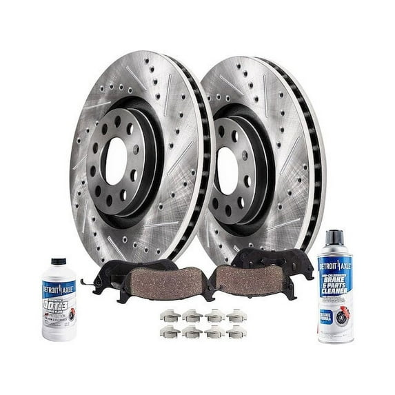Front Brake Pad and Rotor Kit - Compatible with 2001 - 2005 Audi Allroad Quattro Base 2002 2003 2004