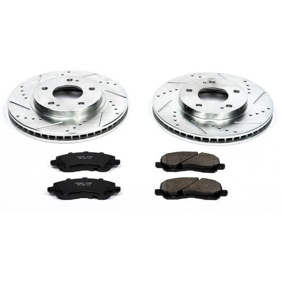 Front Brake Pad and Rotor Kit - Compatible with 2001 - 2005 Mitsubishi Eclipse 3.0L V6 - Power Stop