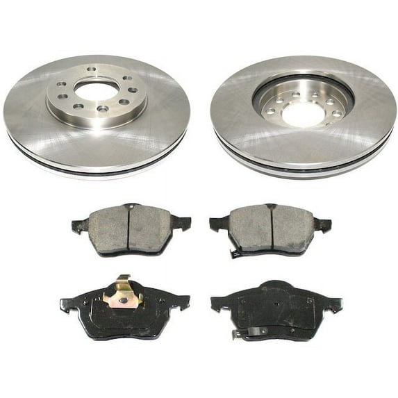 Front Brake Pad and Rotor Kit - Compatible with 2001 - 2005 Saturn L300 2002 2003 2004
