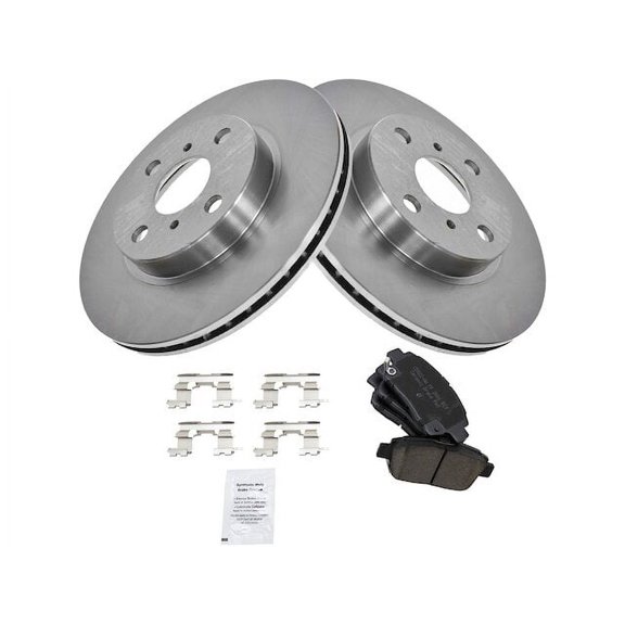 Front Brake Pad and Rotor Kit - Compatible with 2001 - 2005 Toyota Echo 2002 2003 2004