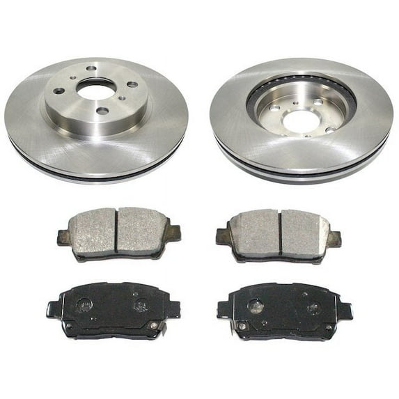 Front Brake Pad and Rotor Kit - Compatible with 2001 - 2005 Toyota Echo 2002 2003 2004