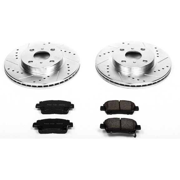 Front Brake Pad and Rotor Kit - Compatible with 2001 - 2005 Toyota Echo 2002 2003 2004