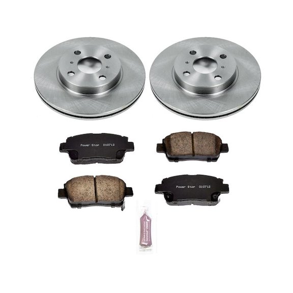 Front Brake Pad and Rotor Kit - Compatible with 2001 - 2005 Toyota Echo 2002 2003 2004
