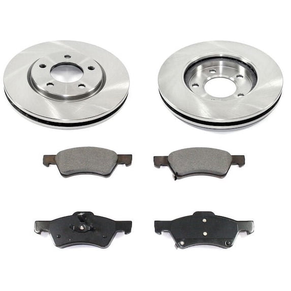 Front Brake Pad and Rotor Kit - Compatible with 2001 - 2007 Dodge Caravan 2002 2003 2004 2005 2006