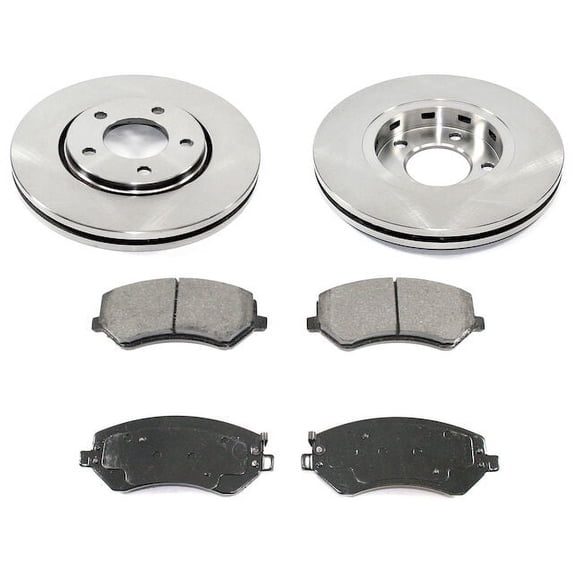 Front Brake Pad and Rotor Kit - Compatible with 2001 - 2007 Dodge Caravan 2002 2003 2004 2005 2006