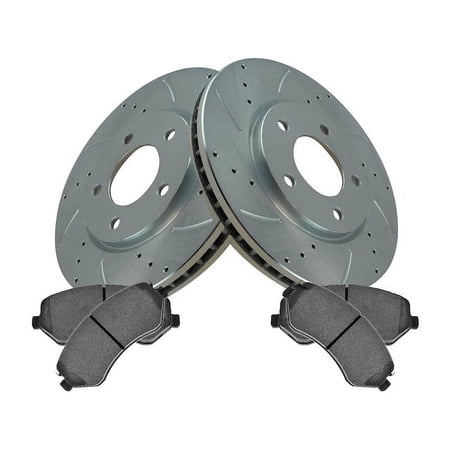 Front Brake Pad and Rotor Kit - Compatible with 2001 - 2007 Dodge Grand Caravan 2002 2003 2004 2005 2006