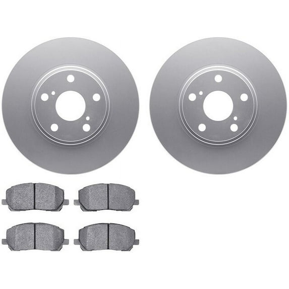 Front Brake Pad and Rotor Kit - Compatible with 2001 - 2007 Toyota Highlander - Dynamic Friction
