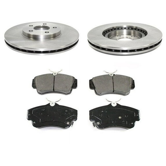 Front Brake Pad and Rotor Kit - Compatible with 2001 - 2010 Chrysler PT Cruiser Naturally Aspirated 2002 2003 2004 2005 2006 2007 2008 2009