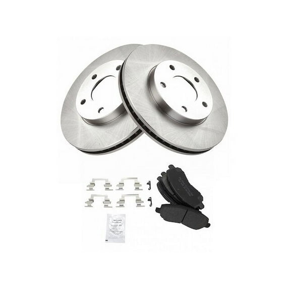 Front Brake Pad and Rotor Kit - Compatible with 2001 - 2012 Mitsubishi Galant 2002 2003 2004 2005 2006 2007 2008 2009 2010 2011