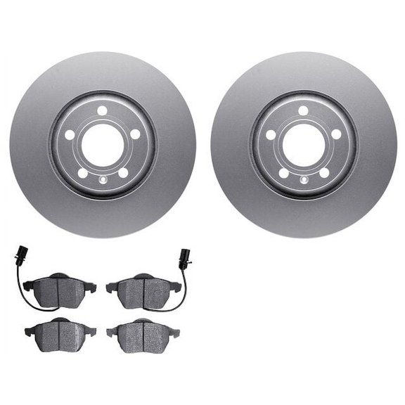 Front Brake Pad and Rotor Kit - Compatible with 2002 - 2006 Audi A4 Quattro Convertible 3.0L V6 2003 2004 2005