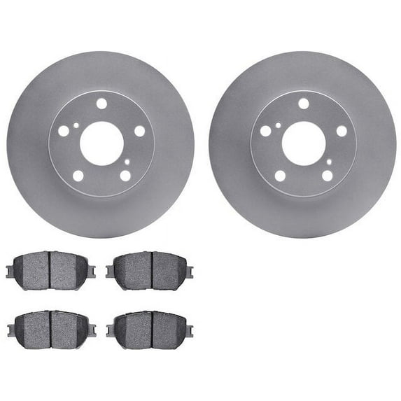 Front Brake Pad and Rotor Kit - Compatible with 2002 - 2006 Toyota Camry - Dynamic Friction