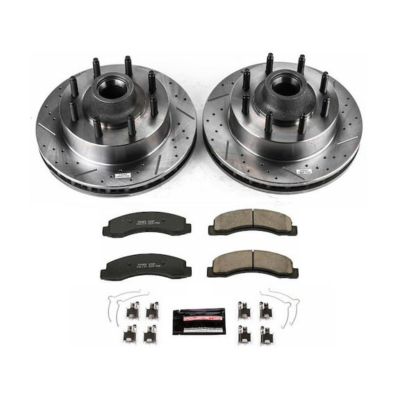 Front Brake Pad and Rotor Kit - Compatible with 2003 - 2004 Ford F-250 Super Duty RWD