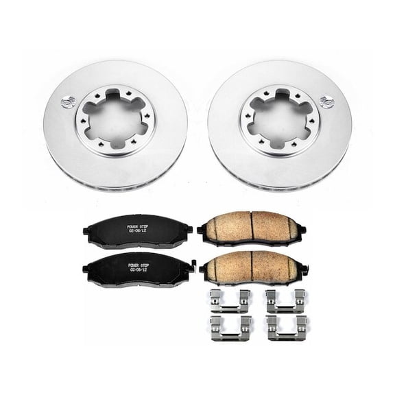 Front Brake Pad and Rotor Kit - Compatible with 2003 - 2004 Nissan Frontier 3.3L V6