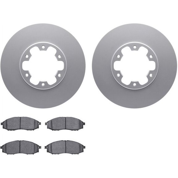 Front Brake Pad and Rotor Kit - Compatible with 2003 - 2004 Nissan Frontier 3.3L V6