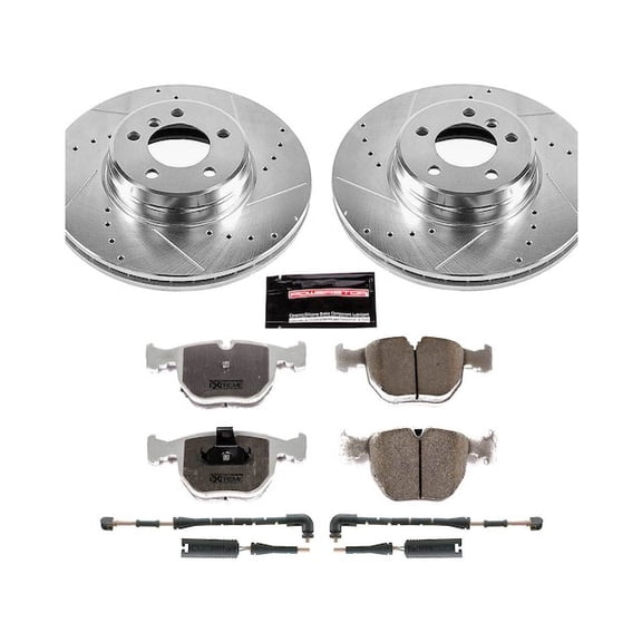 Front Brake Pad and Rotor Kit - Compatible with 2003 - 2005 Land Rover Range Rover - Power Stop