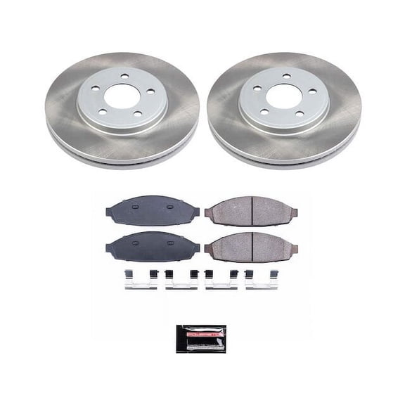 Front Brake Pad and Rotor Kit - Compatible with 2003 - 2011 Mercury Grand Marquis 2004 2005 2006 2007 2008 2009 2010