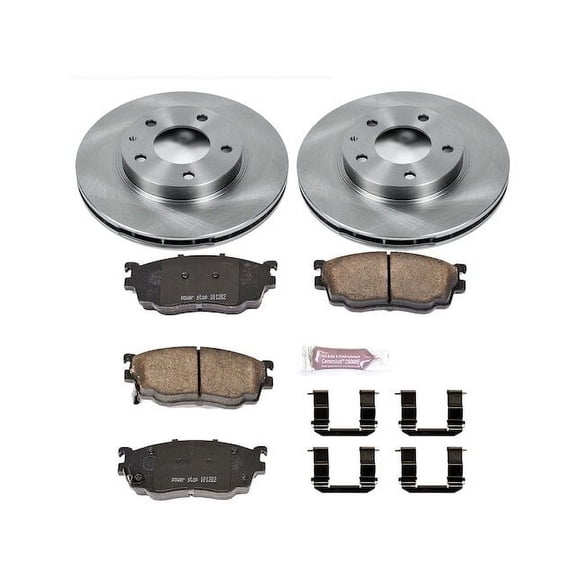 Front Brake Pad and Rotor Kit - Compatible with 2003 Mazda Protege Mazdaspeed - Power Stop