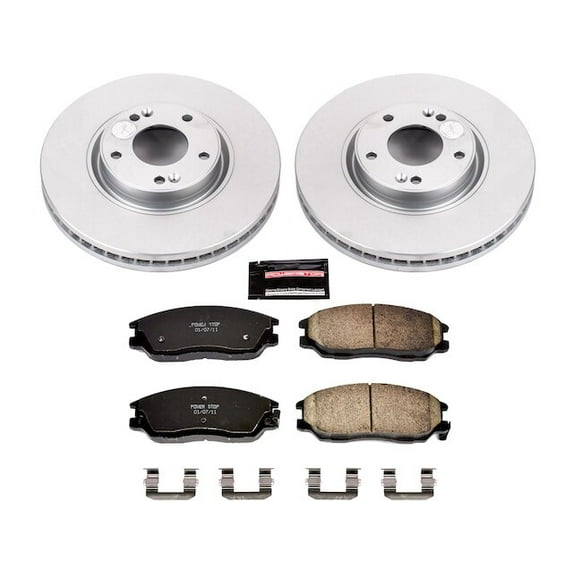 Front Brake Pad and Rotor Kit - Compatible with 2004 - 2006 Kia Amanti 2005