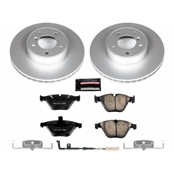 Front Brake Pad and Rotor Kit - Compatible with 2004 - 2007 BMW 530i - Power Stop
