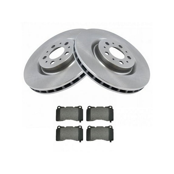 Front Brake Pad and Rotor Kit - Compatible with 2004 - 2007 Volvo S60 R 2005 2006