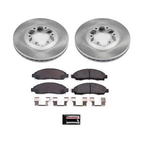 Front Brake Pad and Rotor Kit - Compatible with 2004 - 2008 GMC Canyon - Power Stop