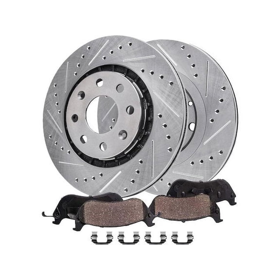 Front Brake Pad and Rotor Kit - Compatible with 2004 - 2011 Chevy Aveo 2005 2006 2007 2008 2009 2010