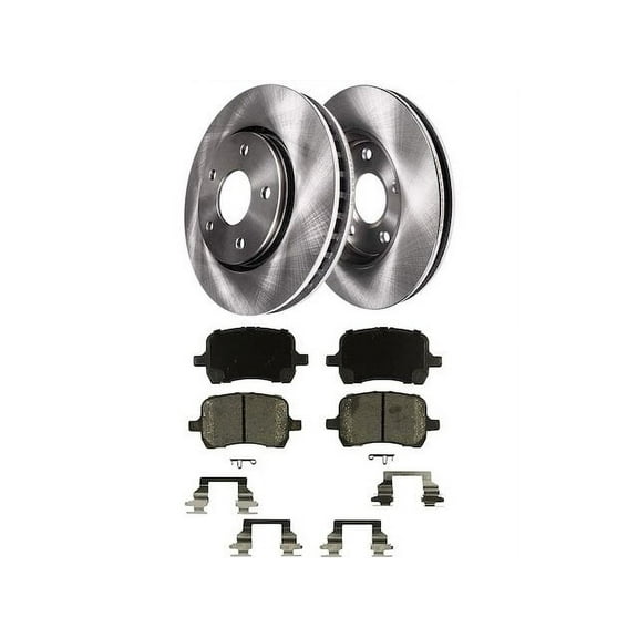 Front Brake Pad and Rotor Kit - Compatible with 2004 - 2012 Chevy Malibu 2005 2006 2007 2008 2009 2010 2011