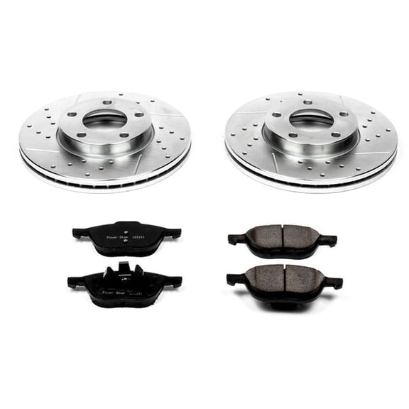 Front Brake Pad and Rotor Kit - Compatible with 2004 - 2013 Mazda 3 i 2.0L 4-Cylinder 2005 2006 2007 2008 2009 2010 2011 2012