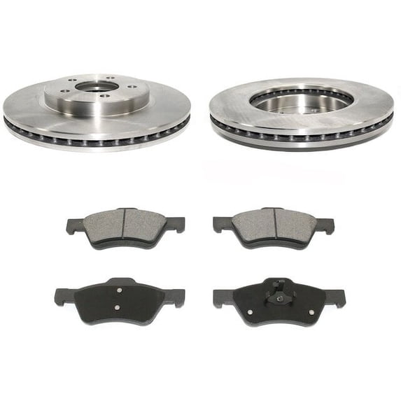 Front Brake Pad and Rotor Kit - Compatible with 2005 - 2006, 2008 - 2011 Mazda Tribute 3.0L V6 2009 2010