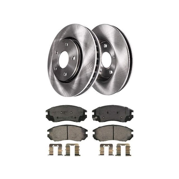 Front Brake Pad and Rotor Kit - Compatible with 2005 - 2006 Hyundai Tiburon SE