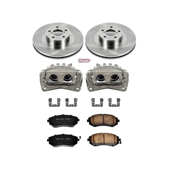 Front Brake Pad and Rotor Kit - Compatible with 2005 - 2006 Saab 9-2X Aero - Power Stop