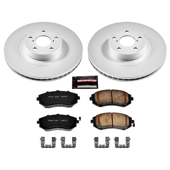 Front Brake Pad and Rotor Kit - Compatible with 2005 - 2006 Saab 9-2X Aero