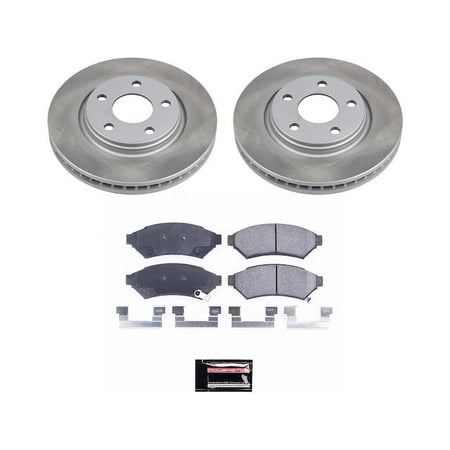 Front Brake Pad and Rotor Kit - Compatible with 2005 - 2009 Buick LaCrosse 3.8L V6 - Power Stop