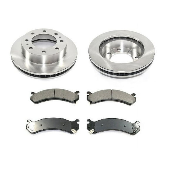 Front Brake Pad and Rotor Kit - Compatible with 2005 - 2010 GMC Sierra 2500 HD 2006 2007 2008 2009
