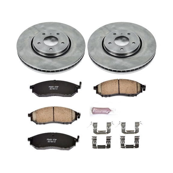 Front Brake Pad and Rotor Kit - Compatible with 2005 - 2012 INFINITI FX35 - Power Stop