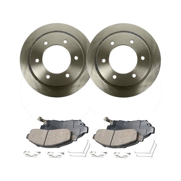 Front Brake Pad and Rotor Kit - Compatible with 2005 - 2012 Nissan Pathfinder 2006 2007 2008 2009 2010 2011