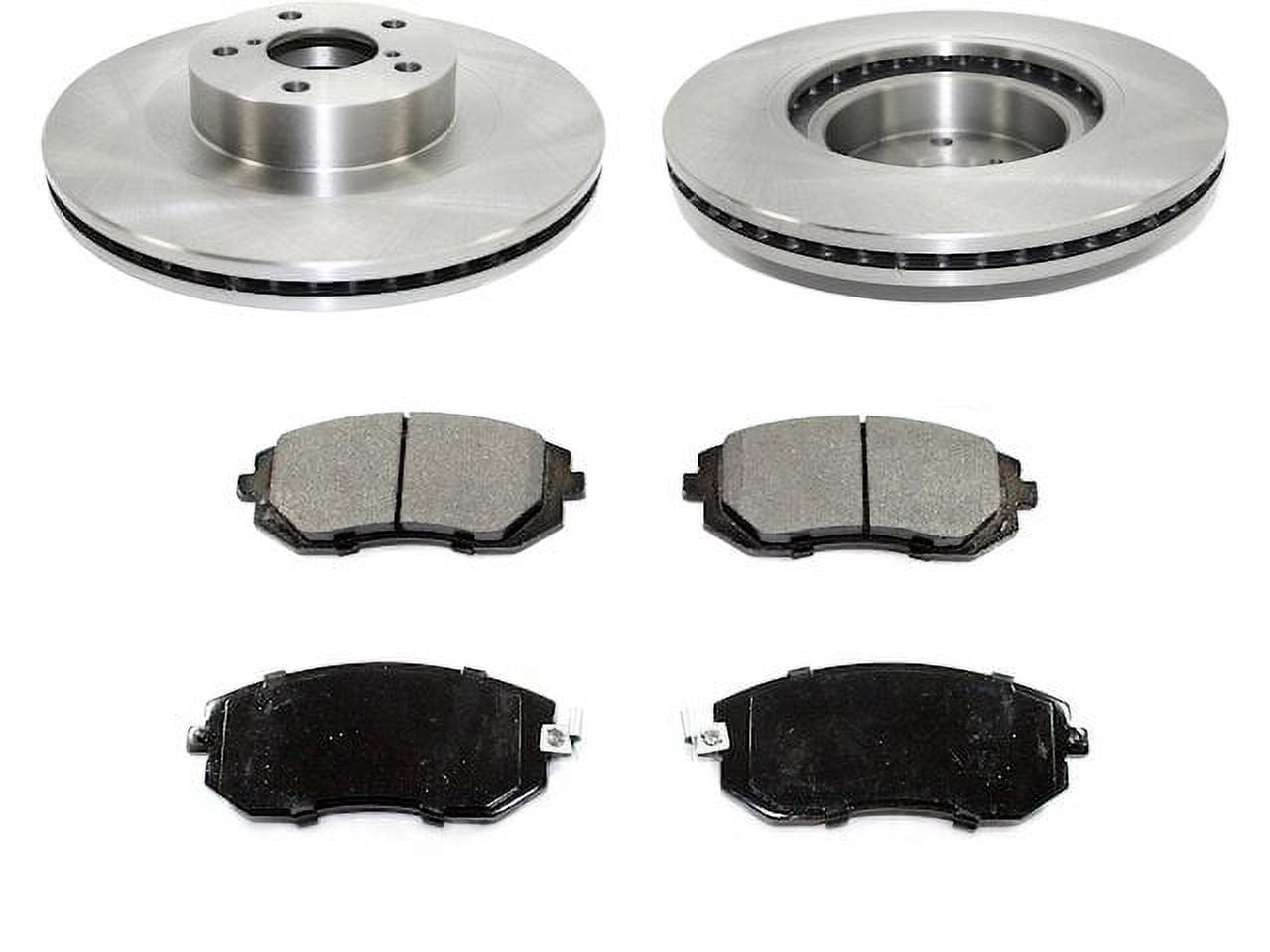GAIASURGE Front Drilled & Slotted Brake Rotors + Ceramic Pads Kit For Subaru Baja, Forester, Outback