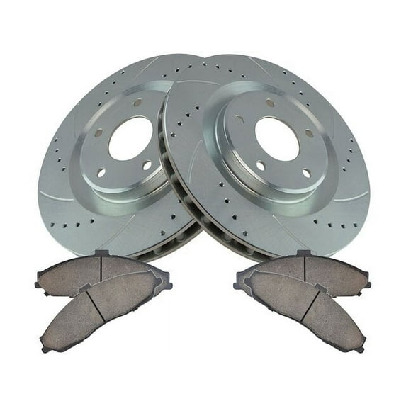 Front Brake Pad and Rotor Kit - Compatible with 2005 - 2013 Chevy Corvette 2006 2007 2008 2009 2010 2011 2012