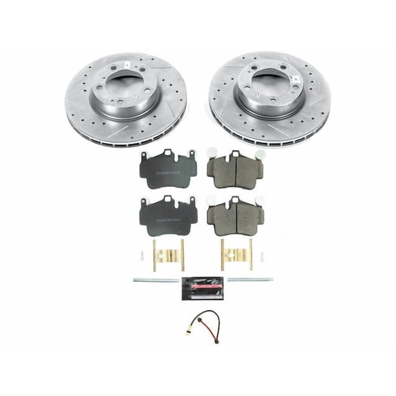 Front Brake Pad and Rotor Kit - Compatible with 2005 Porsche 911 Carrera 997 - Power Stop