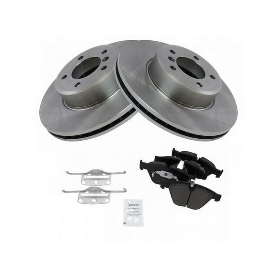 Front Brake Pad and Rotor Kit - Compatible with 2006 - 2007 BMW 530xi