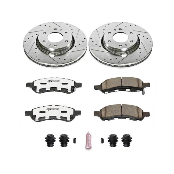 Front Brake Pad and Rotor Kit - Compatible with 2006 - 2007 Buick Rainier 5.3L V8