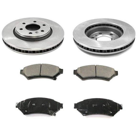 Front Brake Pad and Rotor Kit - Compatible with 2006 - 2007 Buick Terraza